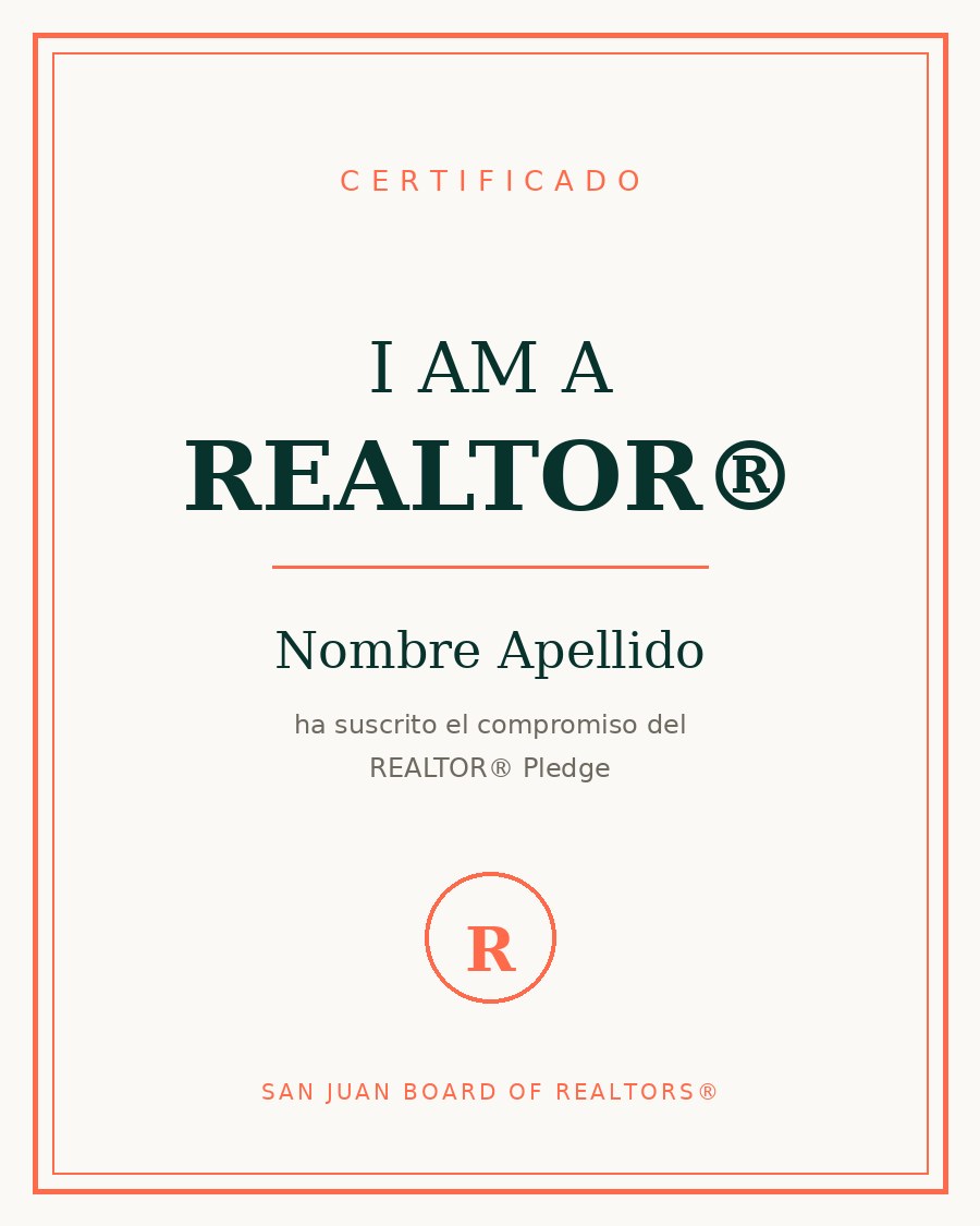 Certificado REALTOR® — Nombre Apellido